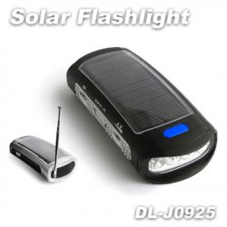 Solar Flashlight With Am / Fm Radio  Dl-j0925