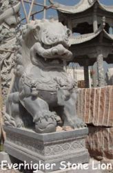 Grey Granite Stone Lion