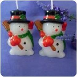 Lovely Snowmen Candle
