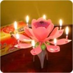 Lotus Music Candle For Birthday