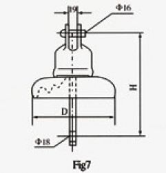  High-pressure Line With Ground Wire Disc Hanging 