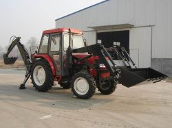 Tractor With Front End Loader And Backhoe