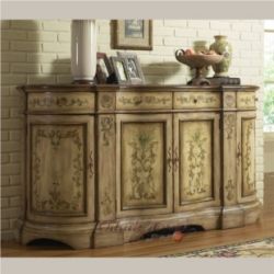 Solid Wood Manual Carved 1097a Storage Cabinet
