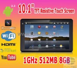 10.1inch Android2.2 Tablet Pc Infotmicx210 512m 8g