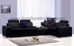 Contemporary Leisure Fabric Sofa, Upholstered Seat