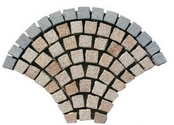 Fan-shaped Paving Stone On Mesh