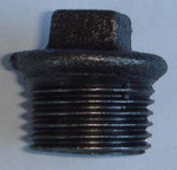 Black Cast Iron Pipe Fitting Plug Npt Thread