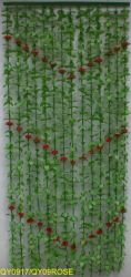 Bamboo W/leaves Door Curtains(qy)