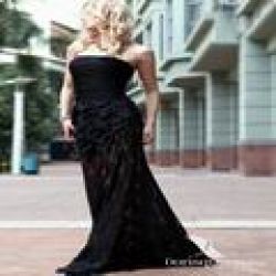 Strapless Fashion Sexy 2014 Black Dress