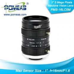 1\" 5mp Fl16mm Machine Vision Lens