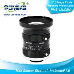 1\" 5mp Fl12mm Machine Vision Lens