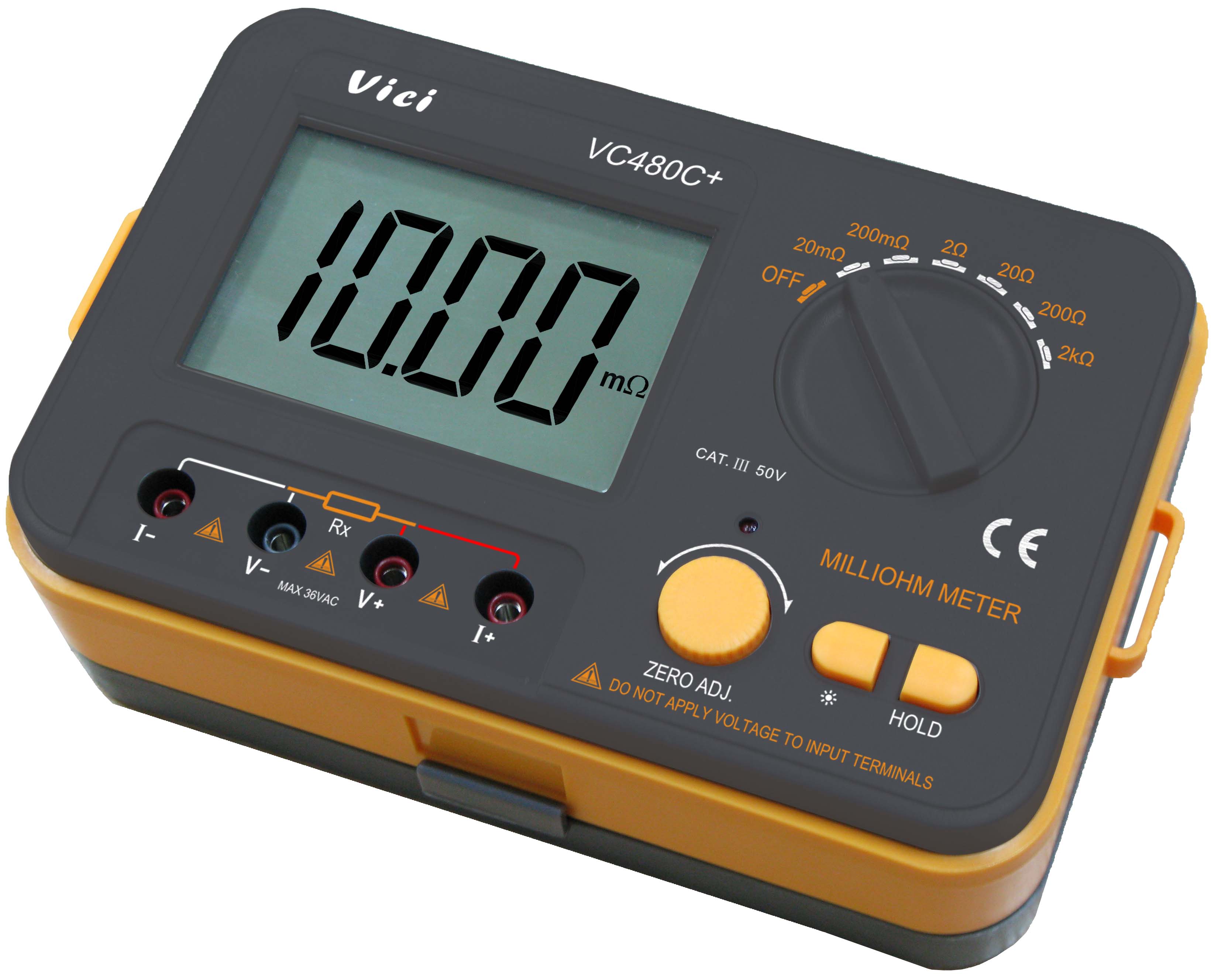 Milli-ohm Meter VC480C LCD Backlit 4 Wire Test Low Resistance